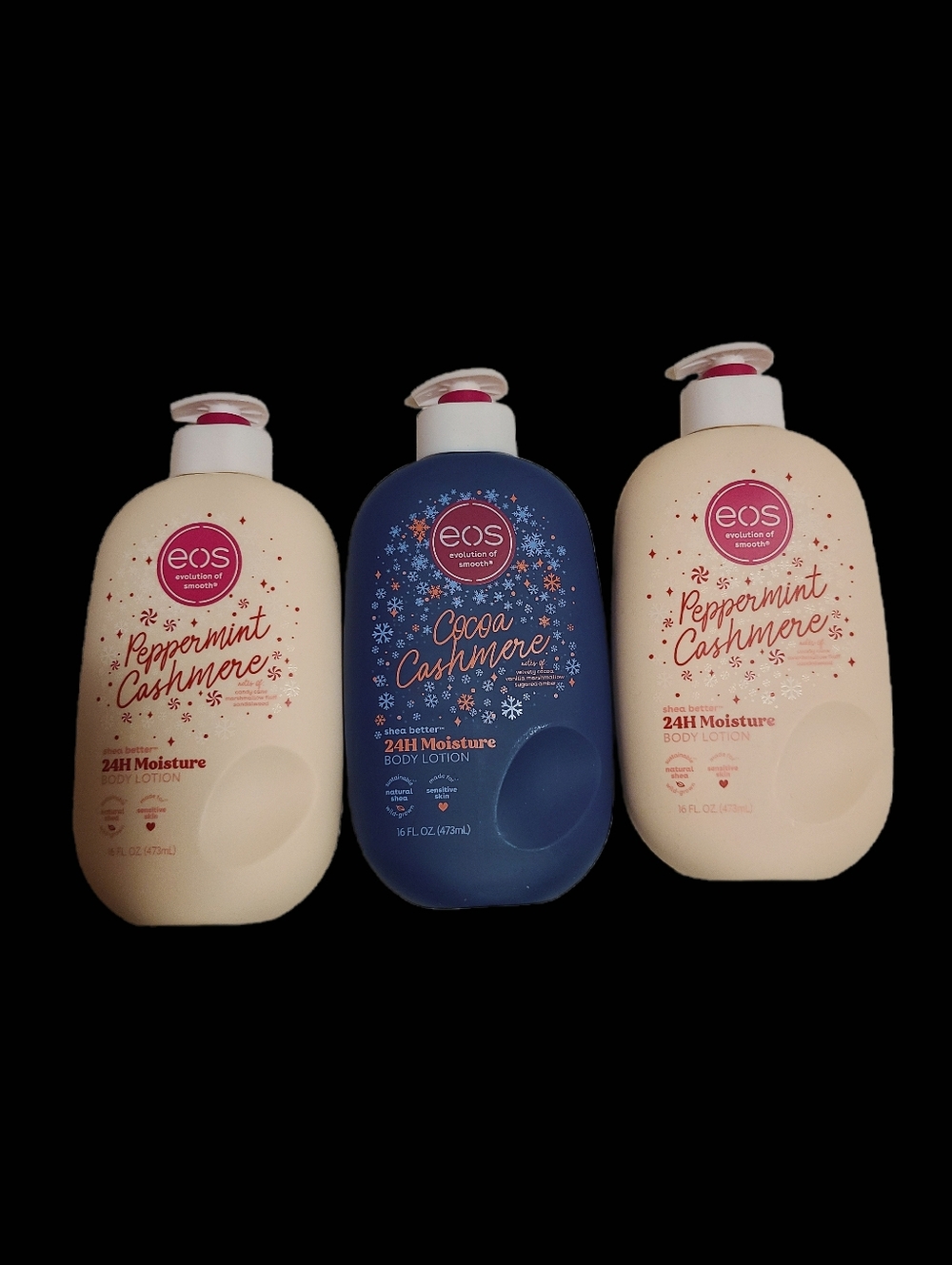 NEW EOS Holiday Cashmere Lotion Bundle (3)| Peppermint & Cocoa | Limited Edition - Picture 3 of 3
